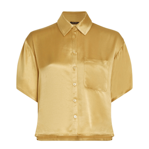Evelina Crop Blouse Star Satin